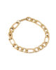 Gold-tone stainless steel bracelet with a classic chain-link design.