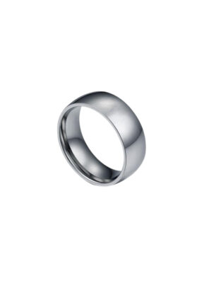 Men’s polished tungsten ring with a sleek design – Durable & timeless