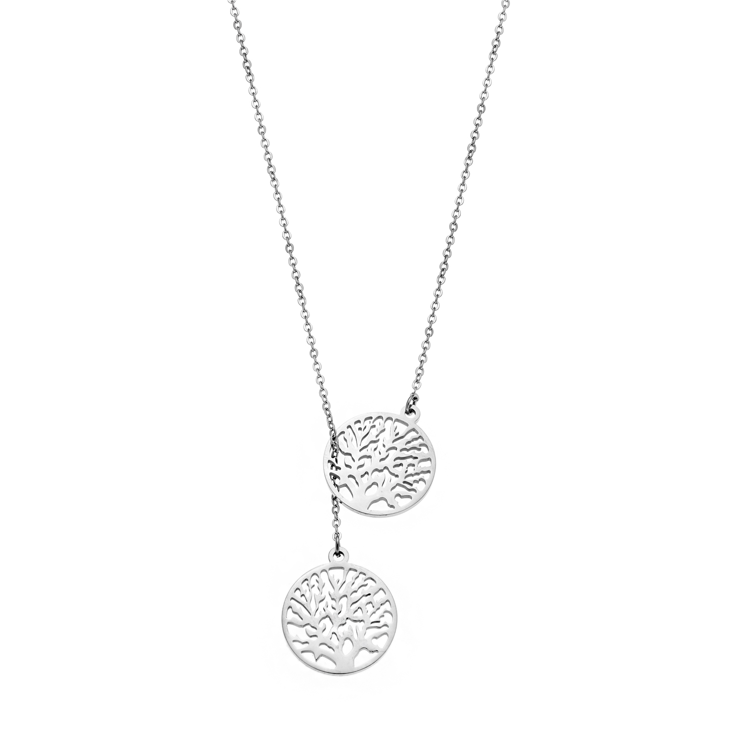 Delicate silver Tree of Life necklace on a fine chain