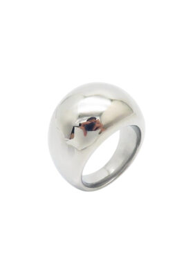Sterling Silver Dome Ring with a polished dome shape and sleek design.