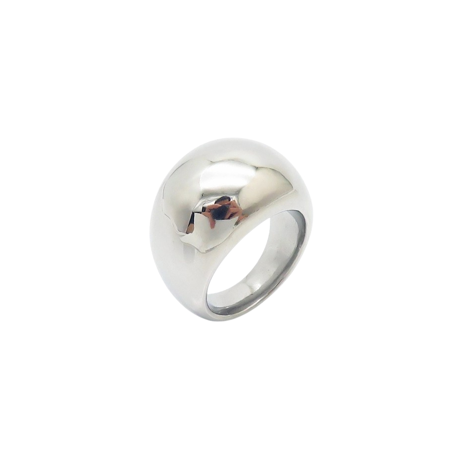 Sterling Silver Dome Ring with a polished dome shape and sleek design.