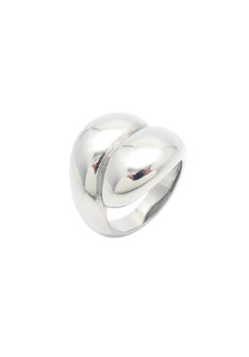 Chunky silver ring with a bold and distinctive design